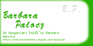 barbara palocz business card